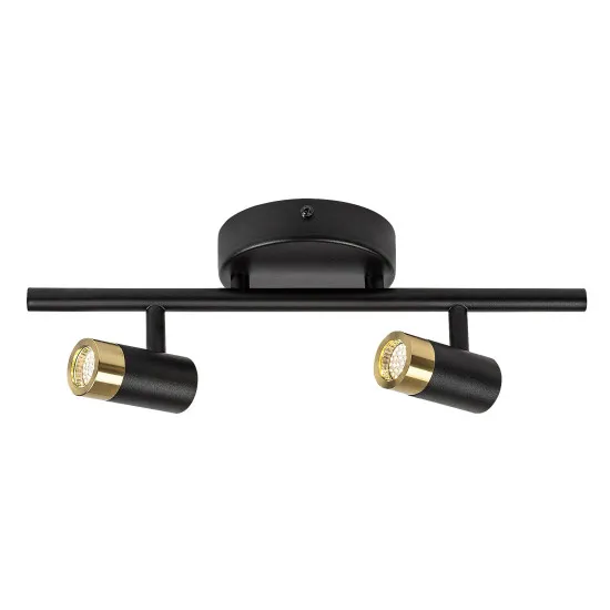 Rábalux Kadir fekete-arany fürdőszobai LED falikar (RAB-75041) LED 1 izzós IP44