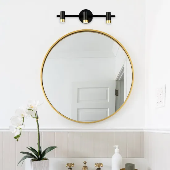 Rábalux Kadir fekete-arany fürdőszobai LED falikar (RAB-75042) LED 1 izzós IP44