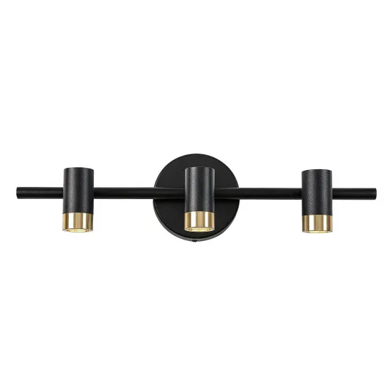 Rábalux Kadir fekete-arany fürdőszobai LED falikar (RAB-75042) LED 1 izzós IP44