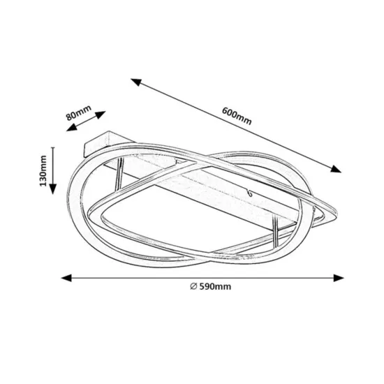 Rábalux Kallira arany LED mennyezeti lámpa (RAB-71280) LED 1 izzós IP20