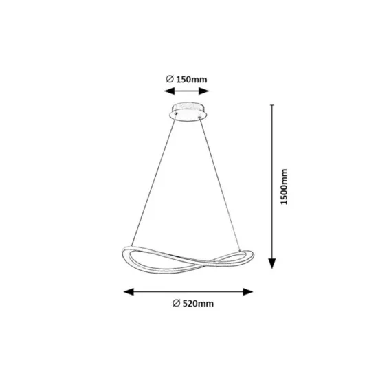 Rábalux Kallira arany LED függesztett lámpa (RAB-72281) LED 1 izzós IP20