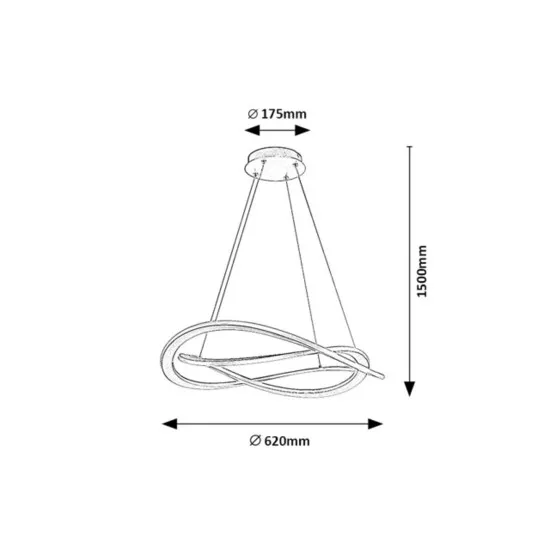 Rábalux Kallira arany LED függesztett lámpa (RAB-72282) LED 1 izzós IP20