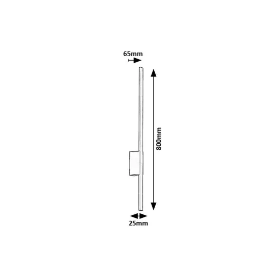 Rábalux Kelebia fekete LED kültéri fali lámpa (RAB-77125) LED 1 izzós IP44