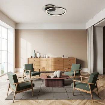 Rábalux Kerstin fekete LED mennyezeti lámpa (RAB-71368) LED 1 izzós IP20