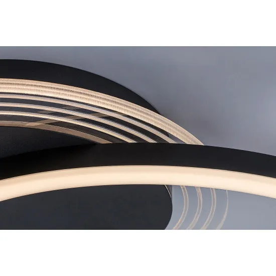 Rábalux Kerstin fekete LED mennyezeti lámpa (RAB-71368) LED 1 izzós IP20