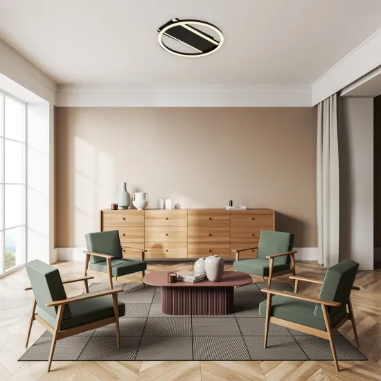 Rábalux Kerstin fekete LED mennyezeti lámpa (RAB-71369) LED 1 izzós IP20