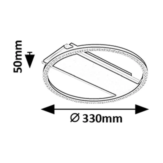 Rábalux Kerstin fekete LED mennyezeti lámpa (RAB-71369) LED 1 izzós IP20