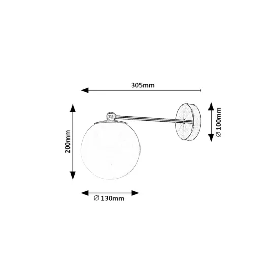 Rábalux Kiara arany falikar (RAB-71081) E27/G45 1 izzós IP20