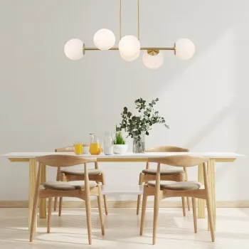 Rábalux Kiara arany függesztett lámpa (RAB-72249) E27/G45 6 izzós IP20