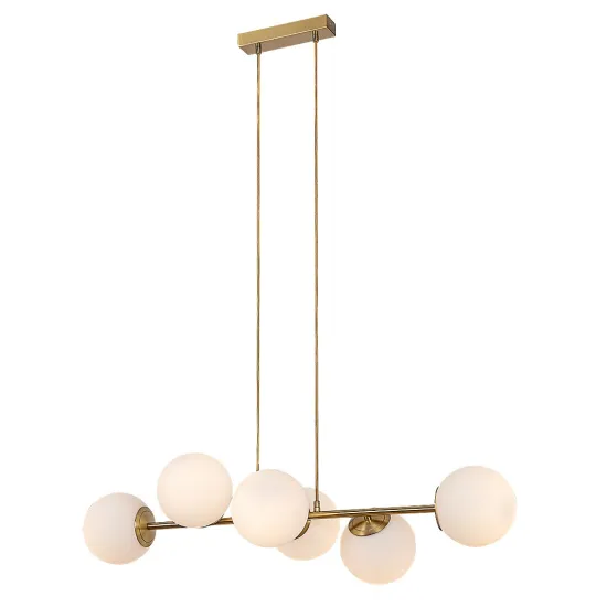 Rábalux Kiara arany függesztett lámpa (RAB-72249) E27/G45 6 izzós IP20