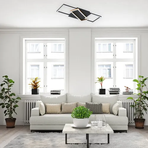 Rábalux Kitlee fekete-arany LED mennyezeti lámpa (RAB-71391) LED 1 izzós IP20