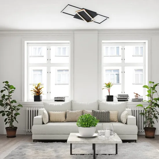 Rábalux Kitlee fekete-arany LED mennyezeti lámpa (RAB-71391) LED 1 izzós IP20