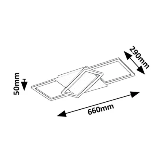 Rábalux Kitlee fekete-arany LED mennyezeti lámpa (RAB-71391) LED 1 izzós IP20