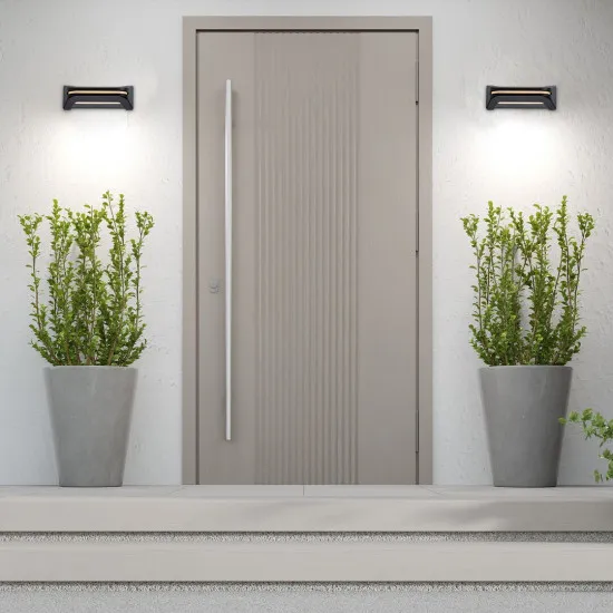 Rábalux Kobarid fekete LED kültéri fali lámpa (RAB-77174) LED 1 izzós IP54