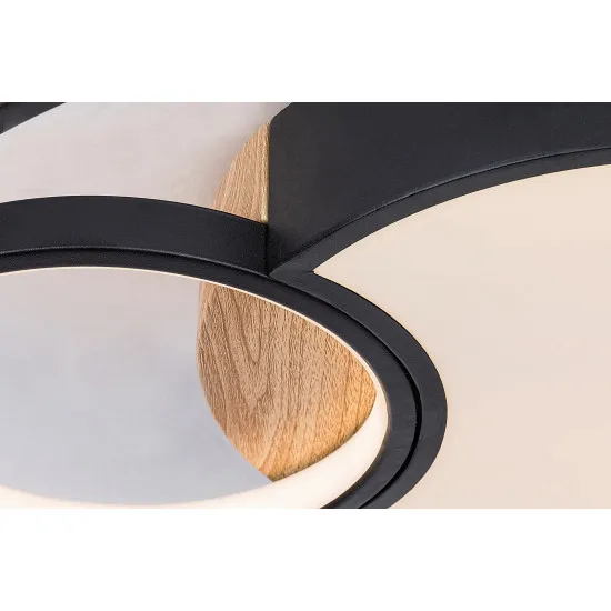 Rábalux Leola fekete LED mennyezeti lámpa (RAB-71044) LED 1 izzós IP20