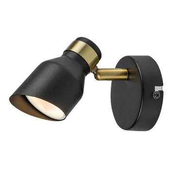 Rábalux Lilou fekete-arany fali spotlámpa (RAB-73047) GU10 1 izzós IP20