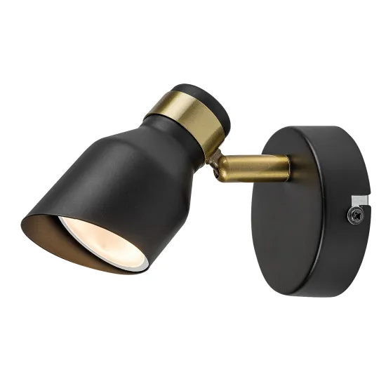 Rábalux Lilou fekete-arany fali spotlámpa (RAB-73047) GU10 1 izzós IP20