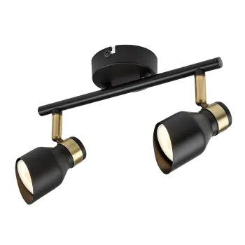 Rábalux Lilou fekete-arany mennyezeti spotlámpa (RAB-73048) GU10 2 izzós IP20