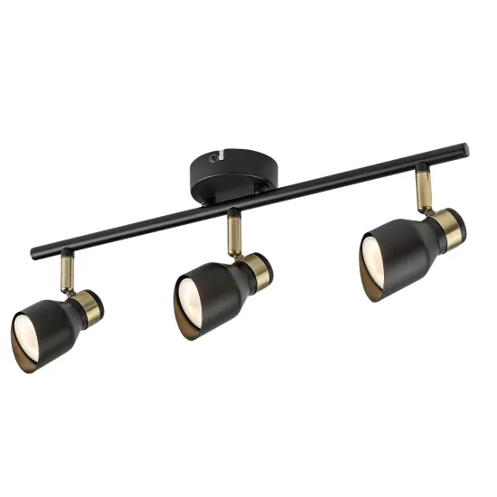 Rábalux Lilou fekete-arany mennyezeti spotlámpa (RAB-73049) GU10 3 izzós IP20