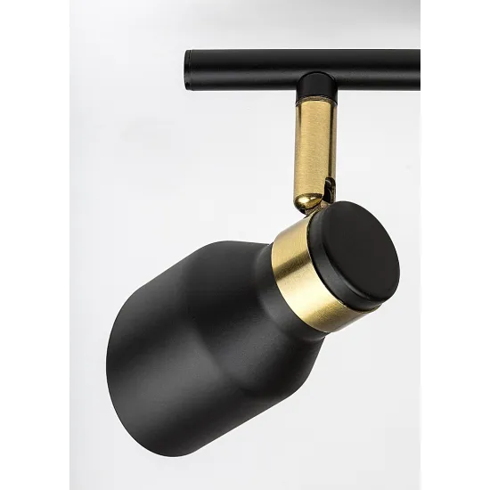 Rábalux Lilou fekete-arany mennyezeti spotlámpa (RAB-73049) GU10 3 izzós IP20