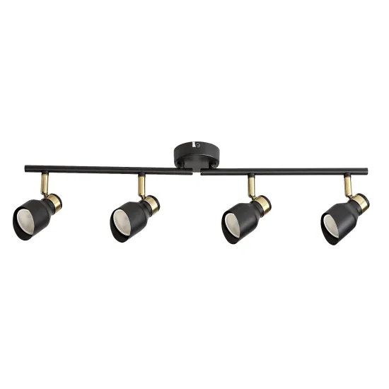 Rábalux Lilou fekete-arany mennyezeti spotlámpa (RAB-73050) GU10 4 izzós IP20