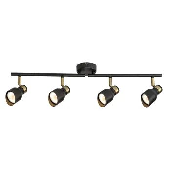 Rábalux Lilou fekete-arany mennyezeti spotlámpa (RAB-73050) GU10 4 izzós IP20