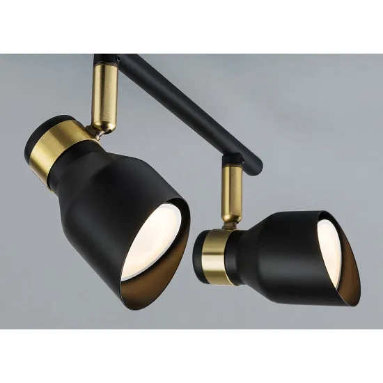 Rábalux Lilou fekete-arany mennyezeti spotlámpa (RAB-73050) GU10 4 izzós IP20