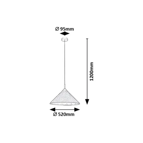 Rábalux Linavo fekete függesztett lámpa (RAB-72164) E27 1 izzós IP20