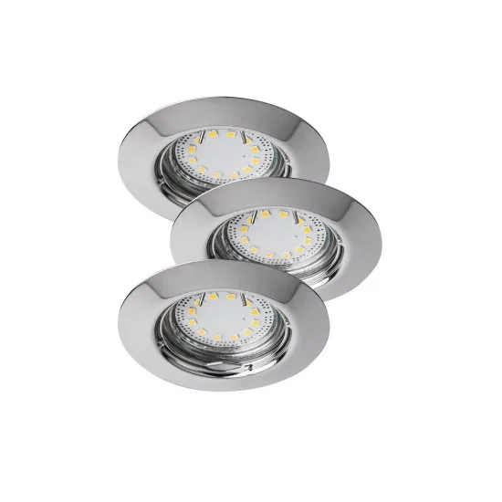 Rábalux Lite króm LED beépíthető lámpa szett (RAB-1047) LED+GU10 1 izzós IP44/IP40