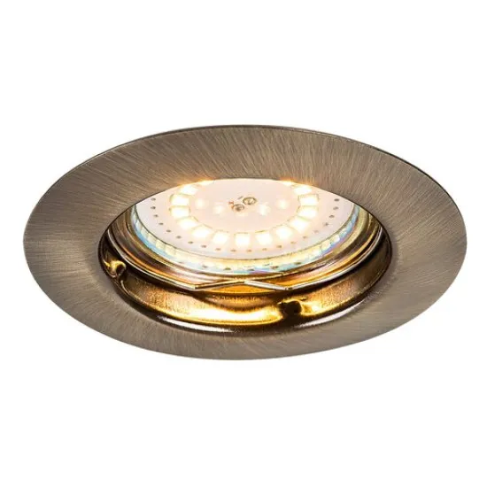 Rábalux Lite bronz LED beépíthető lámpa szett (RAB-1048) LED+GU10 1 izzós IP44/IP40