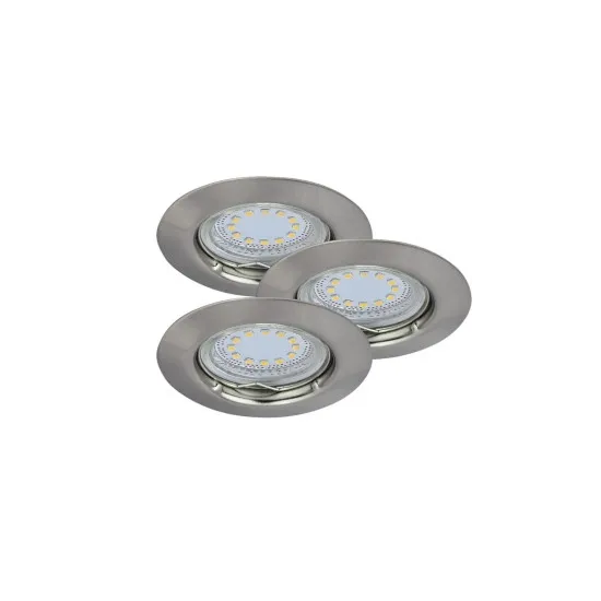 Rábalux Lite szatin króm LED beépíthető lámpa szett (RAB-1163) LED+GU10 1 izzós IP44/IP40