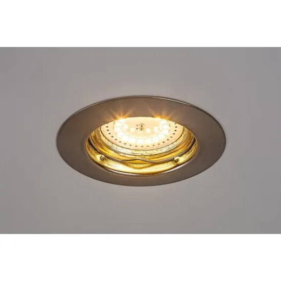 Rábalux Lite szatin króm LED beépíthető lámpa szett (RAB-1163) LED+GU10 1 izzós IP44/IP40
