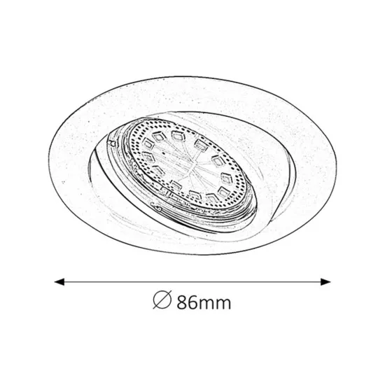 Rábalux Lite szatin króm LED beépíthető lámpa szett (RAB-1166) LED+GU10 1 izzós IP40