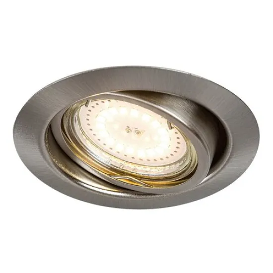 Rábalux Lite szatin króm LED beépíthető lámpa szett (RAB-1166) LED+GU10 1 izzós IP40