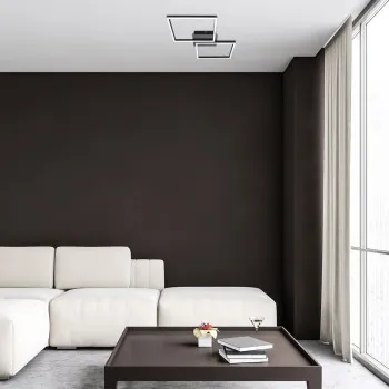 Rábalux Ludano matt fekete LED mennyezeti lámpa (RAB-71032) LED 1 izzós IP20