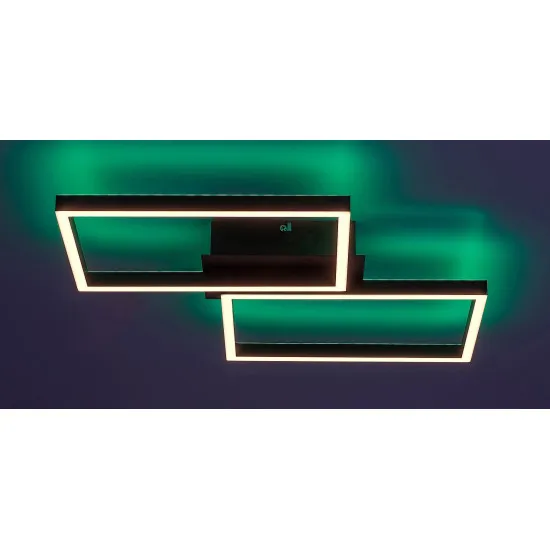 Rábalux Ludano matt fekete LED mennyezeti lámpa (RAB-71032) LED 1 izzós IP20