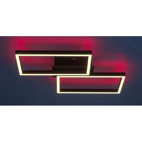 Rábalux Ludano matt fekete LED mennyezeti lámpa (RAB-71032) LED 1 izzós IP20