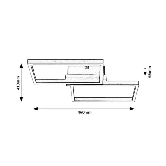 Rábalux Ludano matt fekete LED mennyezeti lámpa (RAB-71032) LED 1 izzós IP20
