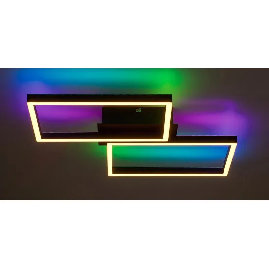 Rábalux Ludano matt fekete LED mennyezeti lámpa (RAB-71032) LED 1 izzós IP20