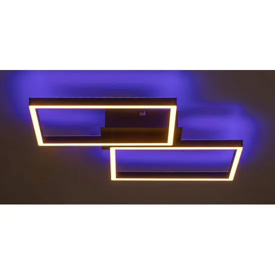 Rábalux Ludano matt fekete LED mennyezeti lámpa (RAB-71032) LED 1 izzós IP20