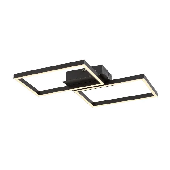 Rábalux Ludano matt fekete LED mennyezeti lámpa (RAB-71032) LED 1 izzós IP20