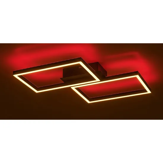 Rábalux Ludano matt fekete LED mennyezeti lámpa (RAB-71032) LED 1 izzós IP20