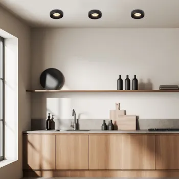 Rábalux Luiza fekete beépíthető lámpa (RAB-73042) GU10 1 izzós IP20