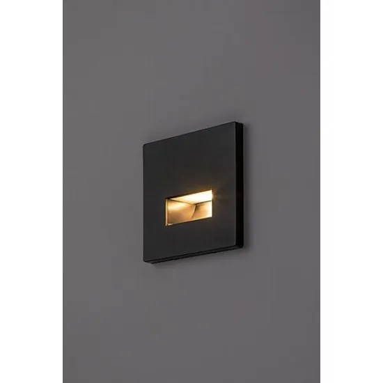 Rábalux Lunca fekete LED beépíthető lámpa (RAB-77195) LED 1 izzós IP20