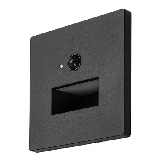 Rábalux Lunca fekete LED beépíthető lámpa (RAB-77197) LED 1 izzós IP20