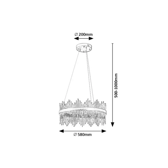 Rábalux Mabel arany LED függesztett lámpa (RAB-72227) LED 1 izzós IP20