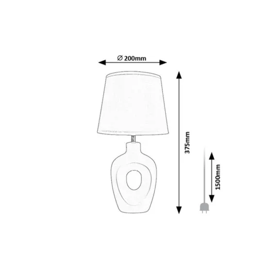 Rábalux Madelor bézs asztali lámpa (RAB-74079) E14 1 izzós IP20