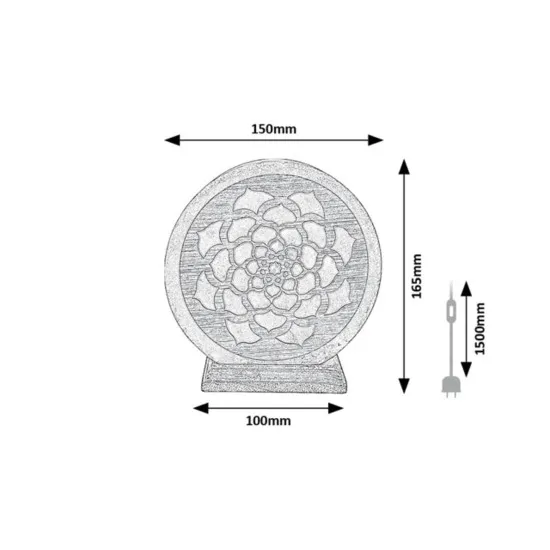Rábalux Mandali narancs asztali lámpa (RAB-76031) E14 1 izzós IP20