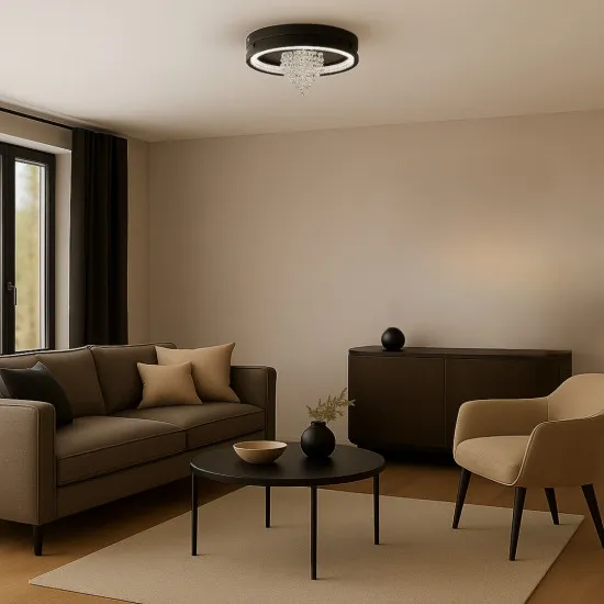 Rábalux Maribell fekete LED mennyezeti lámpa (RAB-71352) LED 1 izzós IP20