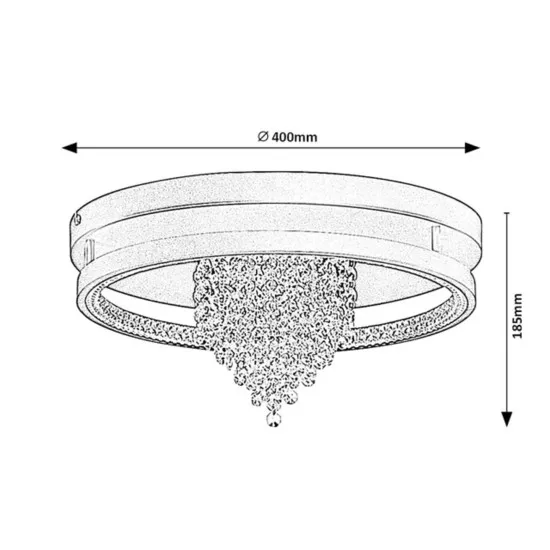 Rábalux Maribell fekete LED mennyezeti lámpa (RAB-71353) LED 1 izzós IP20
